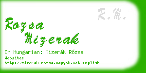 rozsa mizerak business card